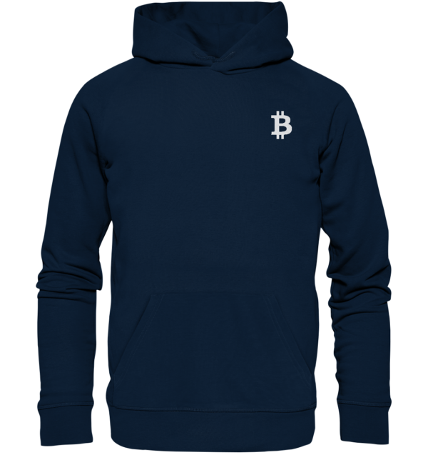 BTC Logo weiß - Organic Hoodie – Bild 3