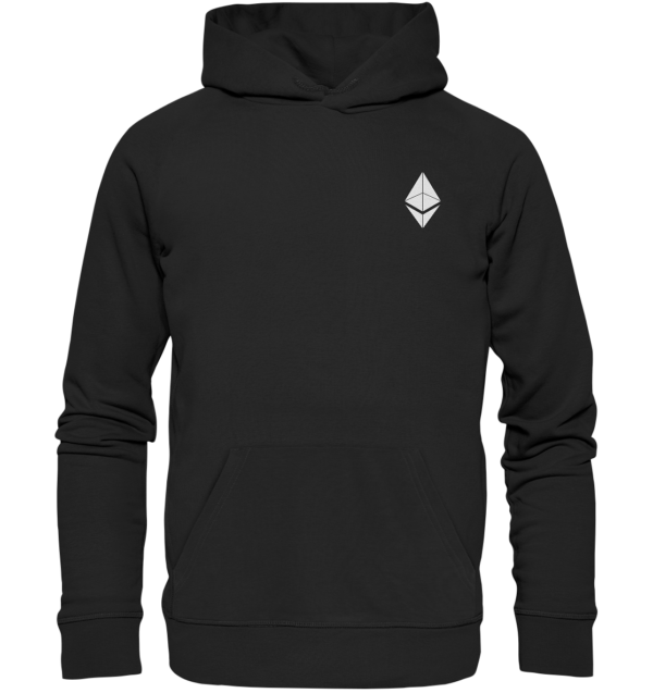 ETH Logo weiß - Organic Hoodie