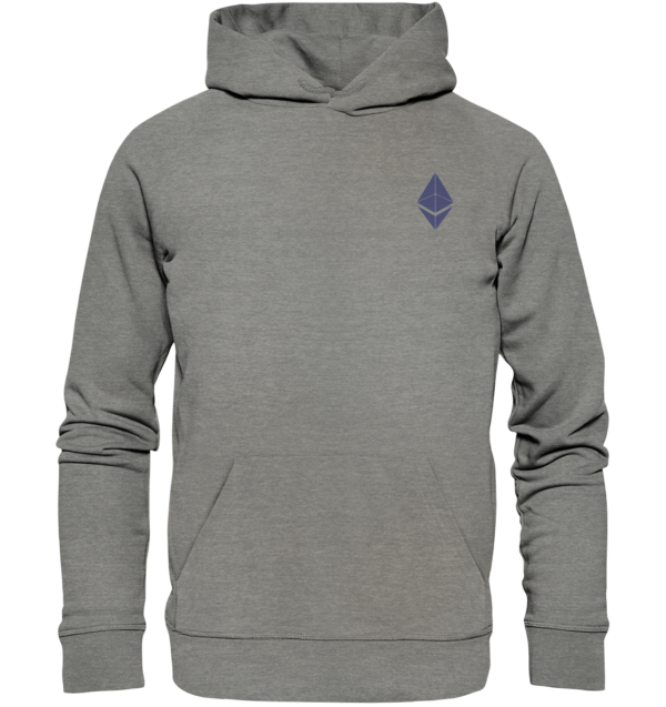 ETH Logo blau - Organic Hoodie – Bild 2