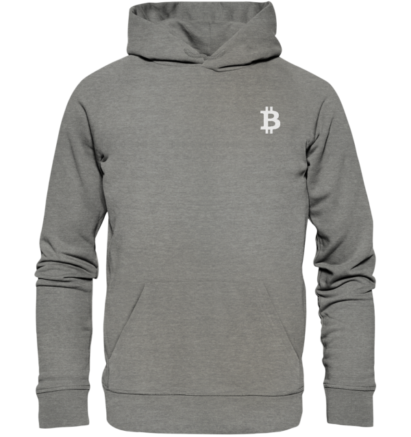 BTC Logo weiß - Organic Hoodie – Bild 4