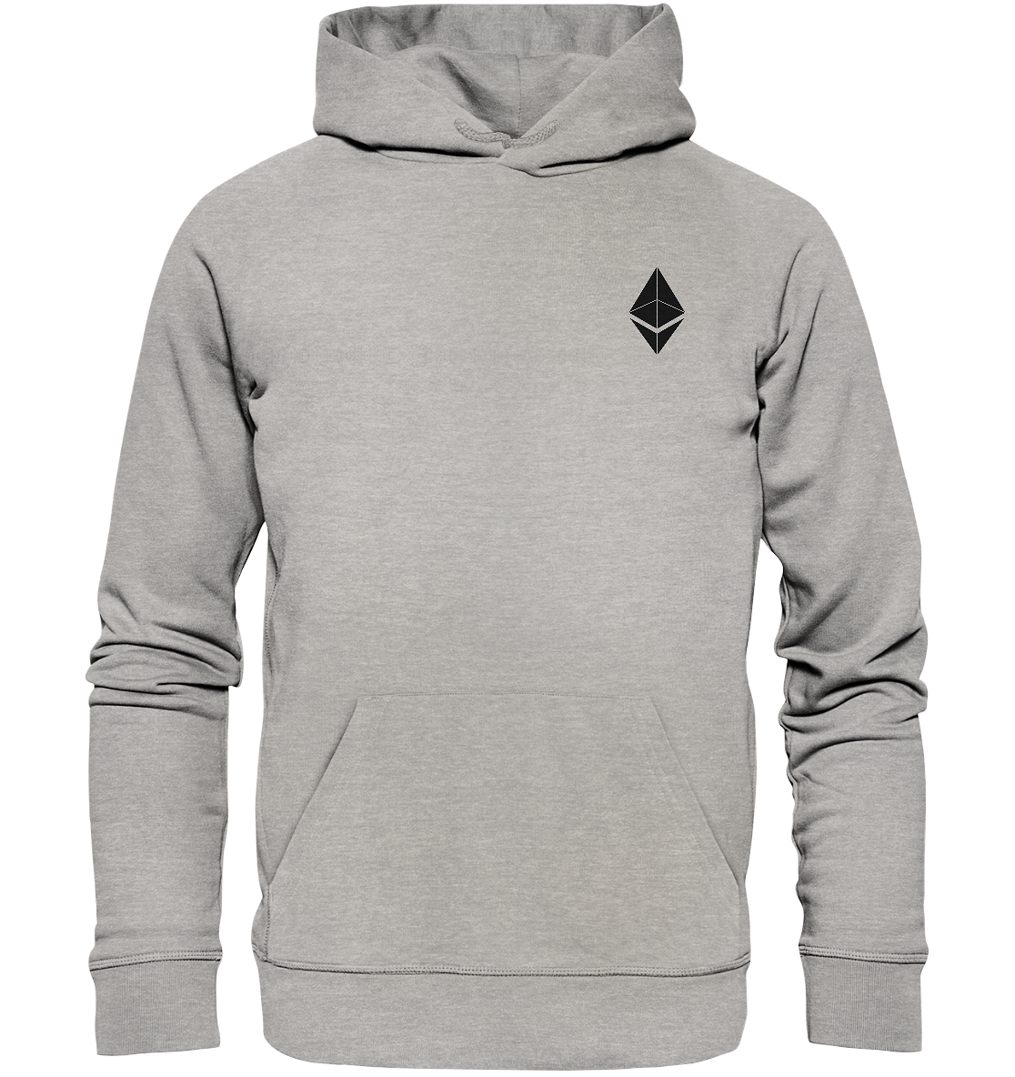 ETH Logo schwarz – Organic Hoodie