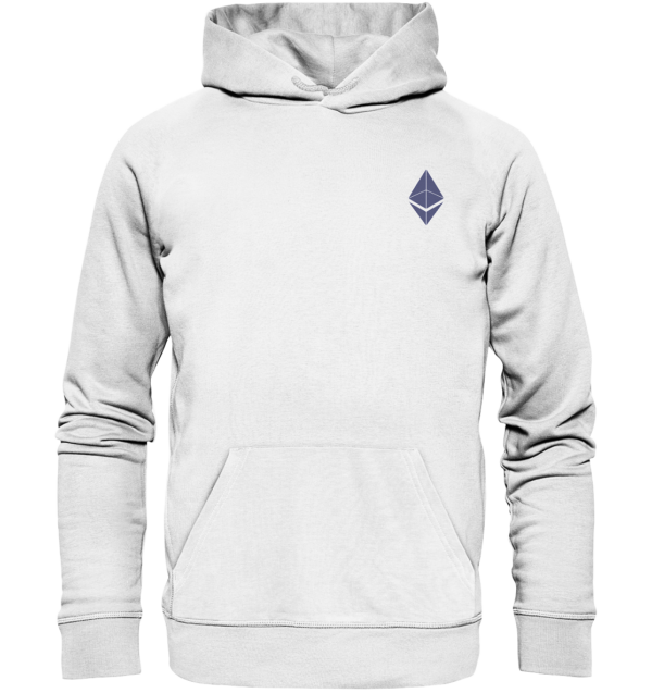 ETH Logo blau - Organic Hoodie – Bild 3