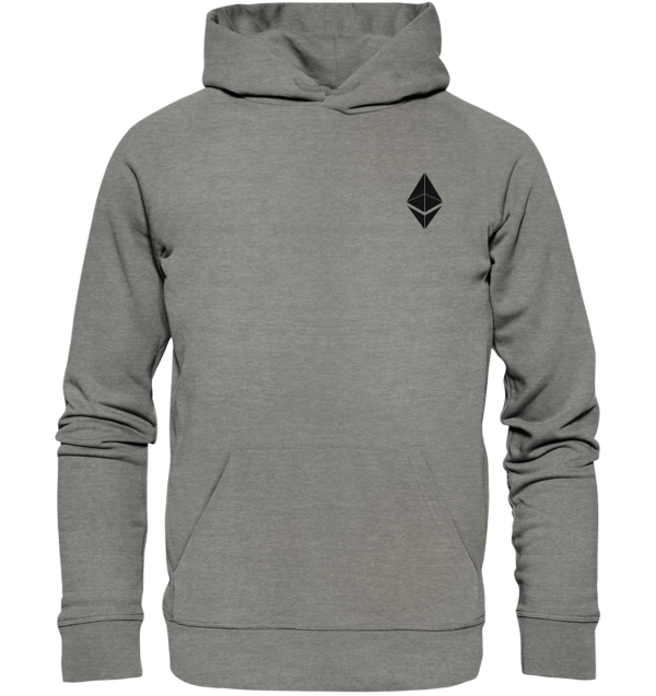 ETH Logo schwarz - Organic Hoodie – Bild 2