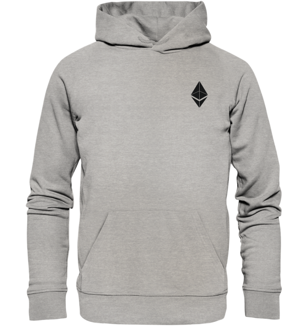 ETH Logo schwarz - Organic Hoodie